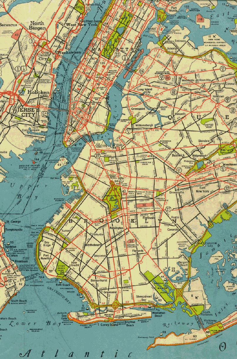 New York 1941 Manhattan Brooklyn